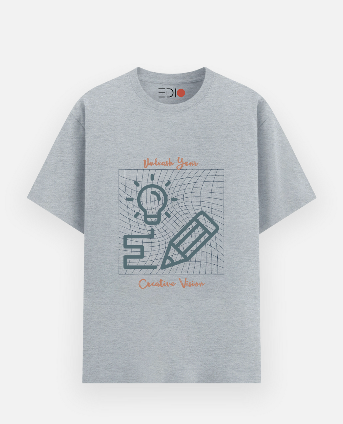 Create Your Own Unisex Poly-Cotton Tee - Charcoal/Black Melange