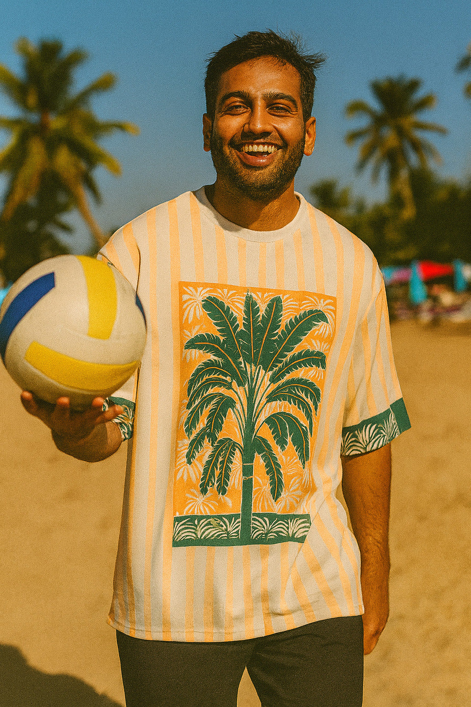 Azure Palms Oversized Dri-fit T-Shirt