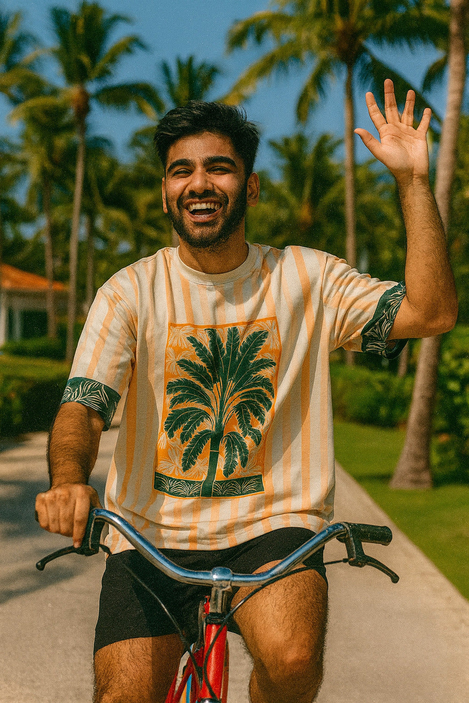 Azure Palms Oversized Dri-fit T-Shirt