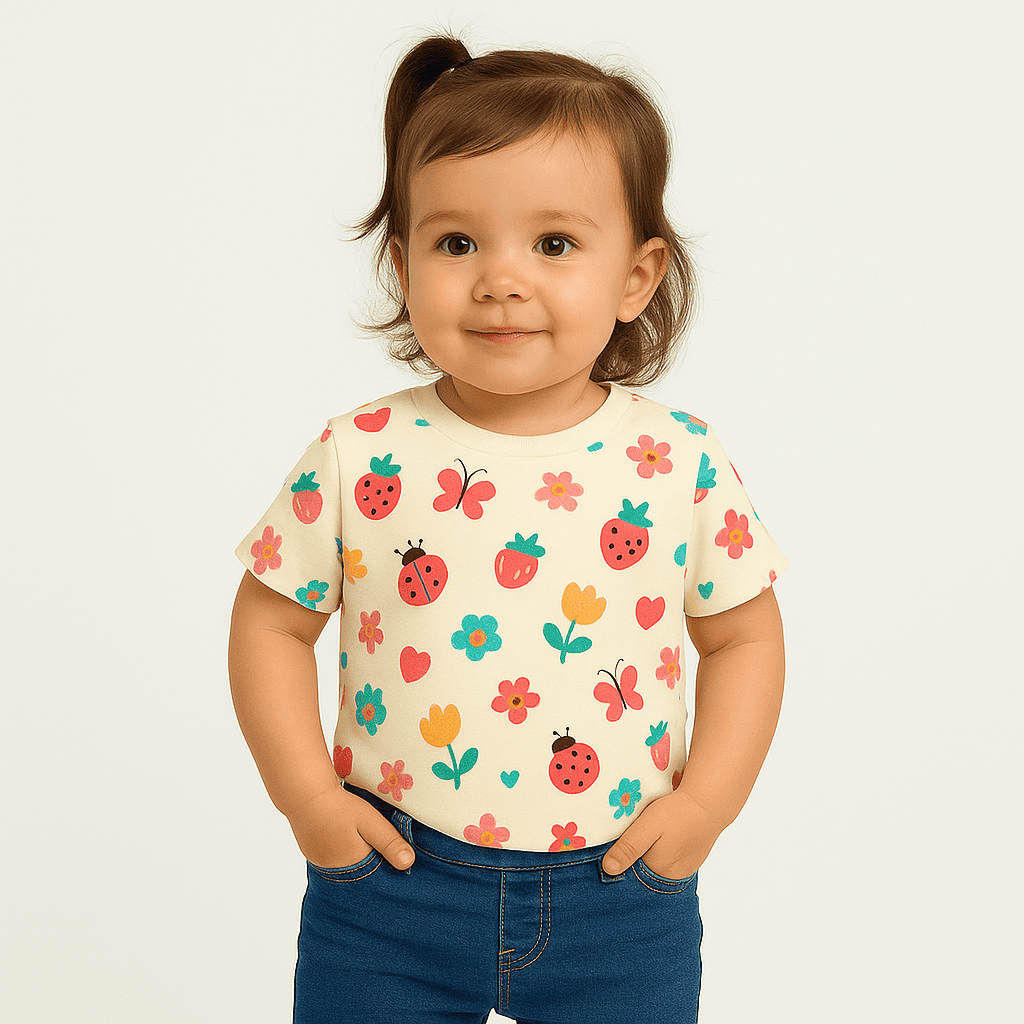 SmootFlex kid’s custom pattern t-shirt, lightweight and dri-fit comfort for unique gifting and everyday wear