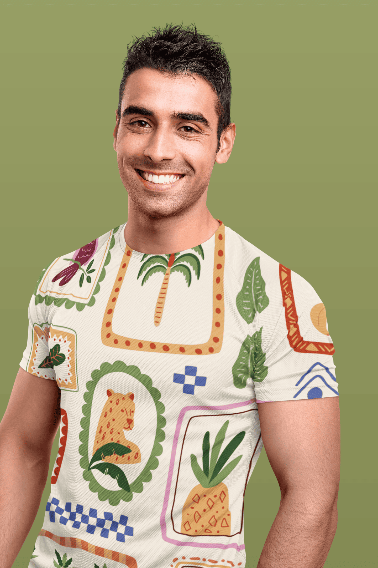 Sample abstract pattern on Create Your Pattern unisex regular-fit sublimation tee – The Edi Archive