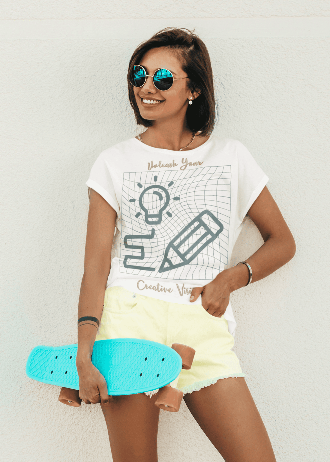 Sample forest pattern design on Create Your Pattern Women’s Regular Fit Tee, personalized gift idea by The Edi Archive