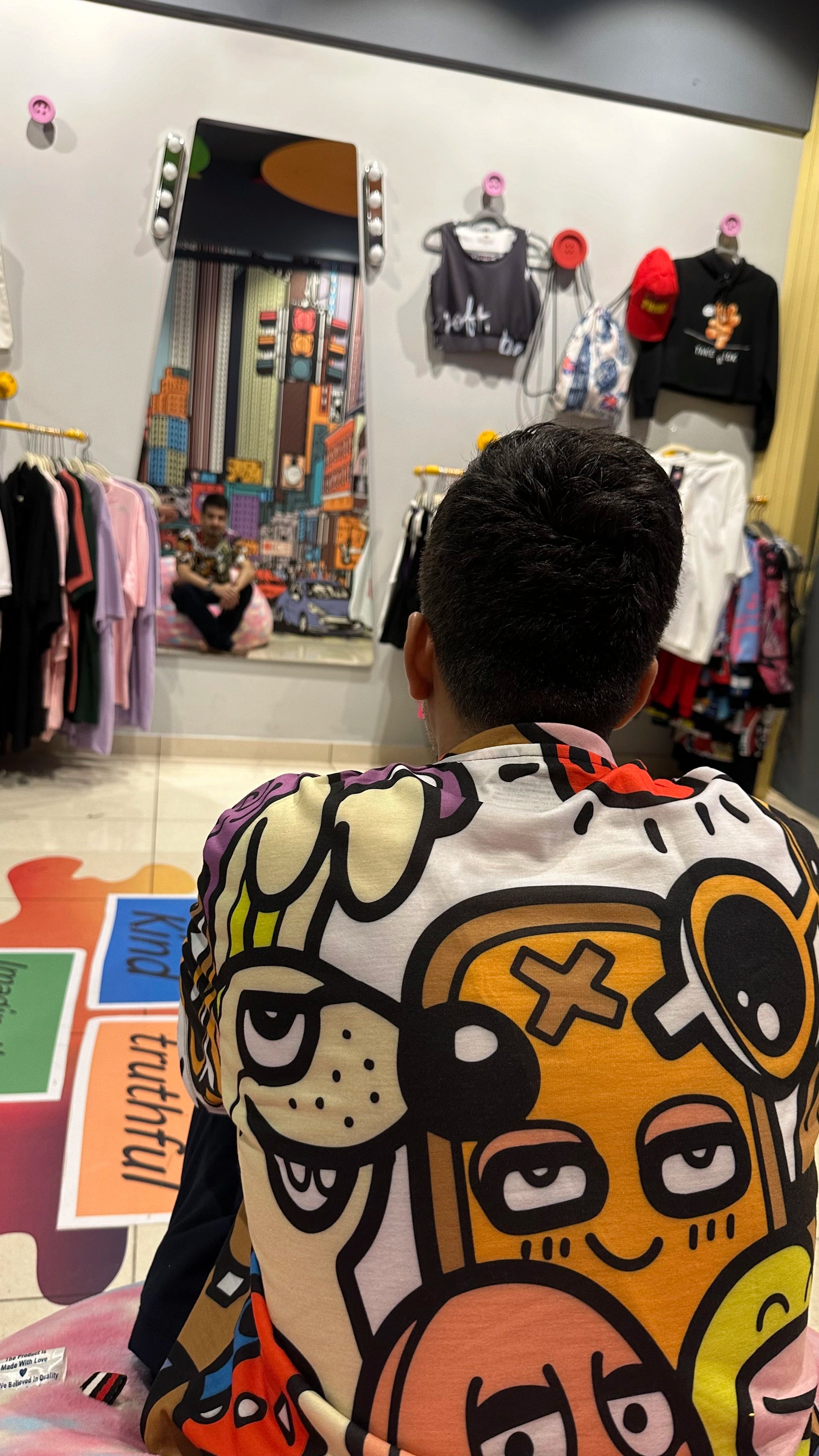 Riddle Me Men’s T-Shirt – Back View Worn