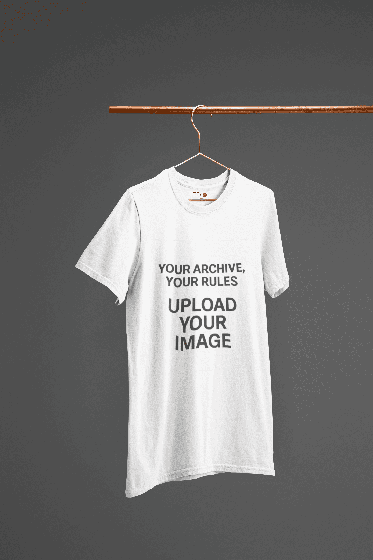 Custom printed T-shirt by The Edi Archive – in White part of the Custom Archive Collection