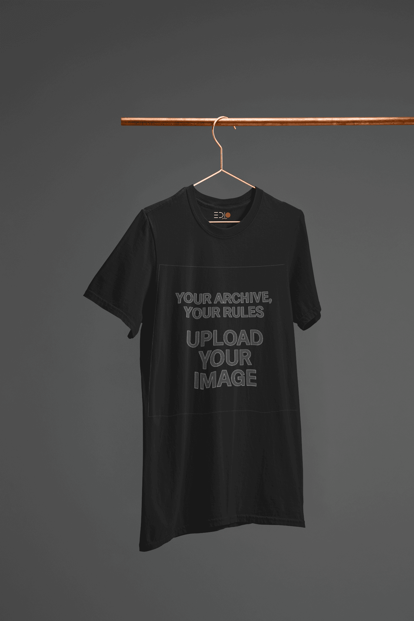 Custom printed T-shirt by The Edi Archive – in Black part of the Custom Archive Collection