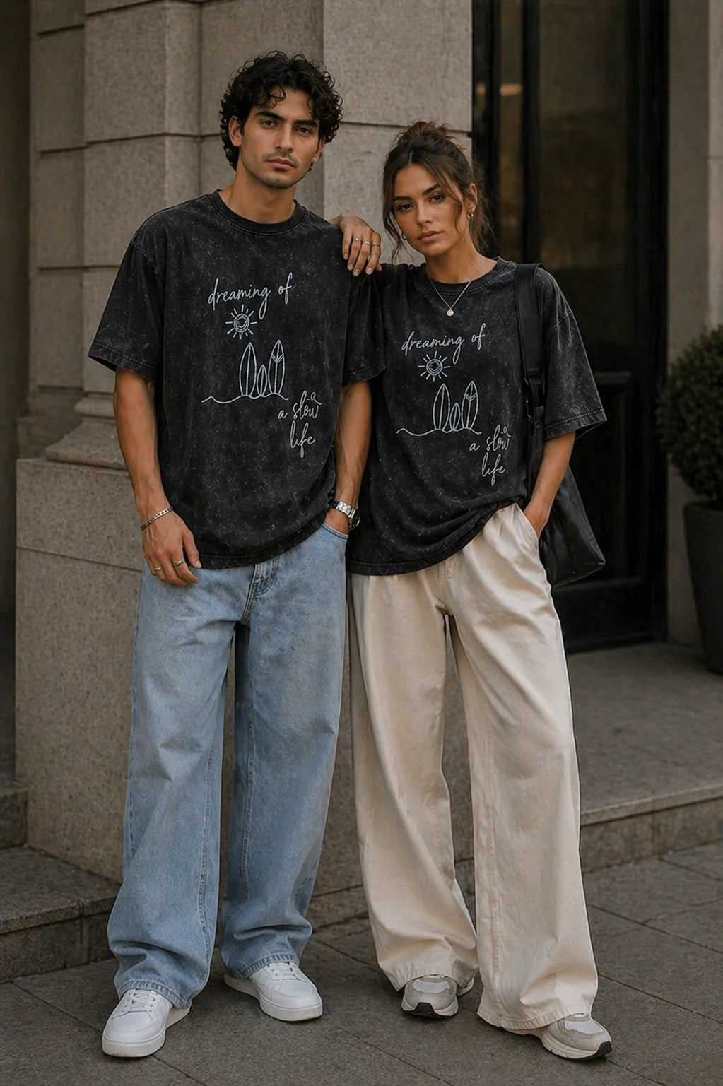 Dreaming of a Slow Life Unisex Oversized T-Shirt couple styling Ctrl+Me The Edi Archive