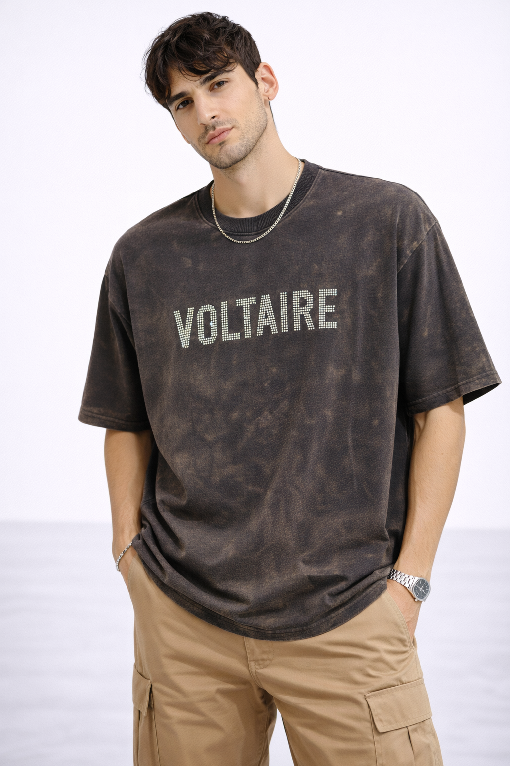 Voltaire Unisex Rhinestone Oversized T-Shirt