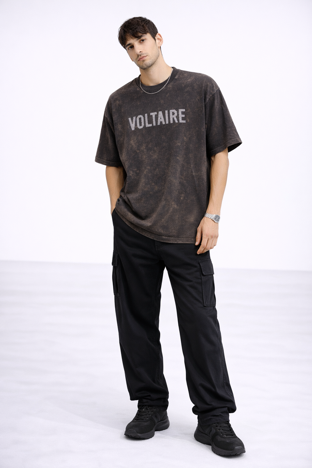 Voltaire Unisex Rhinestone Oversized T-Shirt